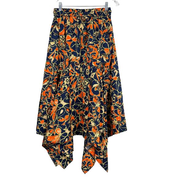 A.L.C. NWT Blanca Midi Skirt Poplin Elastic Waist Handkerchief Hem Size 10 - Picture 6 of 11